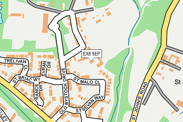 EX8 5EP map - OS OpenMap – Local (Ordnance Survey)