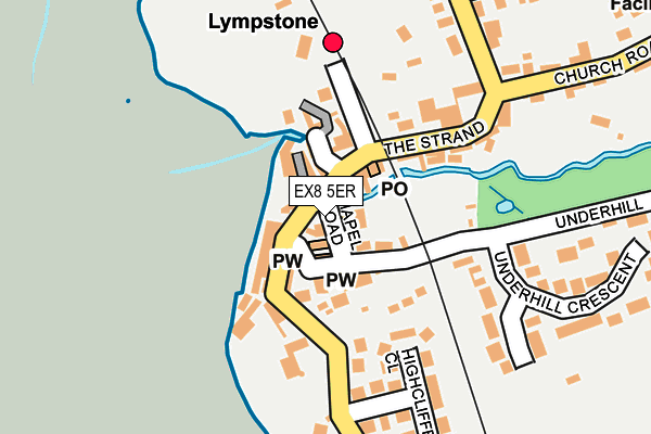 EX8 5ER map - OS OpenMap – Local (Ordnance Survey)