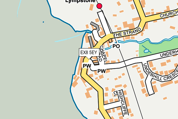 EX8 5EY map - OS OpenMap – Local (Ordnance Survey)