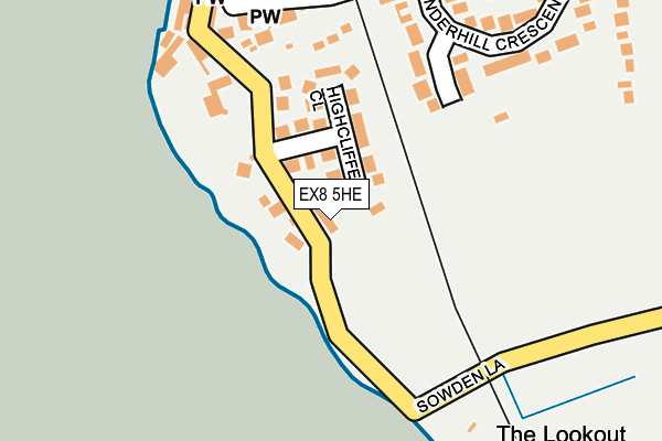 EX8 5HE map - OS OpenMap – Local (Ordnance Survey)