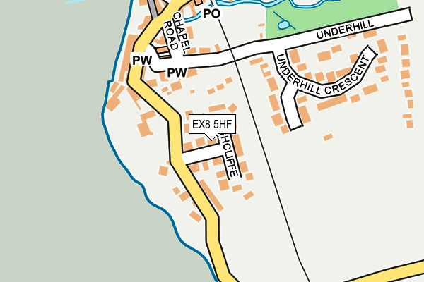 EX8 5HF map - OS OpenMap – Local (Ordnance Survey)