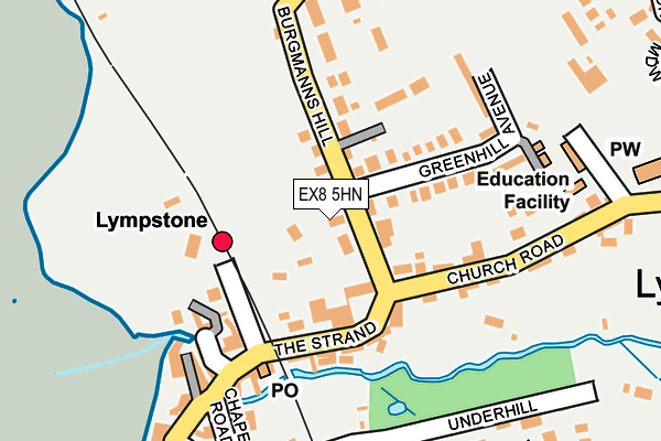 EX8 5HN map - OS OpenMap – Local (Ordnance Survey)