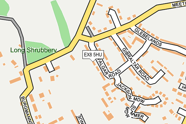 EX8 5HU map - OS OpenMap – Local (Ordnance Survey)