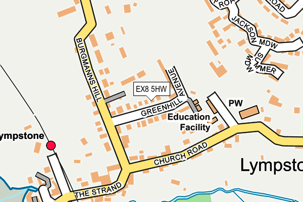 EX8 5HW map - OS OpenMap – Local (Ordnance Survey)