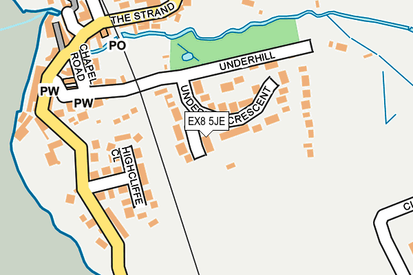 EX8 5JE map - OS OpenMap – Local (Ordnance Survey)