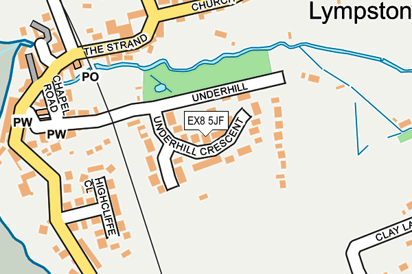 EX8 5JF map - OS OpenMap – Local (Ordnance Survey)