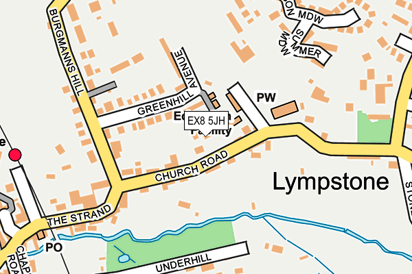 EX8 5JH map - OS OpenMap – Local (Ordnance Survey)