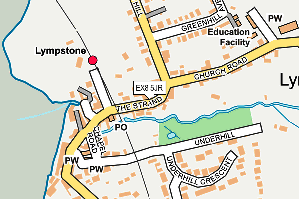EX8 5JR map - OS OpenMap – Local (Ordnance Survey)