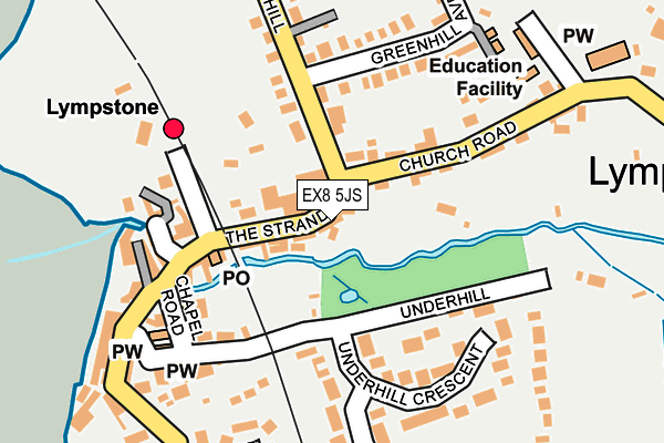 EX8 5JS map - OS OpenMap – Local (Ordnance Survey)