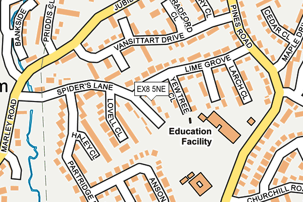 EX8 5NE map - OS OpenMap – Local (Ordnance Survey)