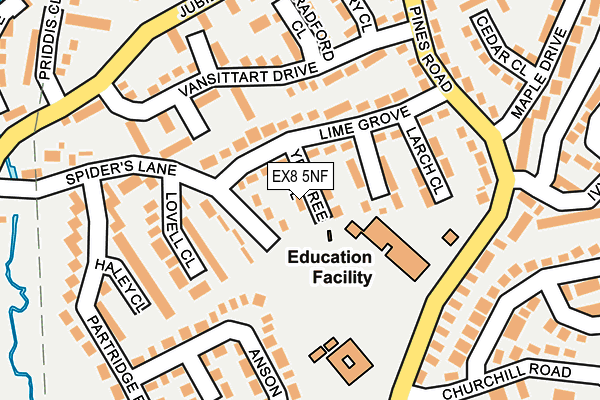 EX8 5NF map - OS OpenMap – Local (Ordnance Survey)