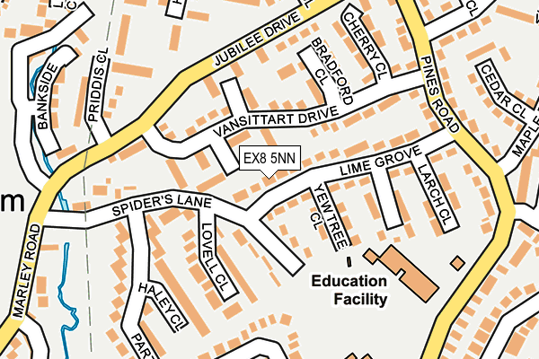 EX8 5NN map - OS OpenMap – Local (Ordnance Survey)