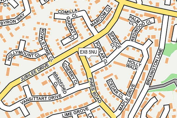 EX8 5NU map - OS OpenMap – Local (Ordnance Survey)