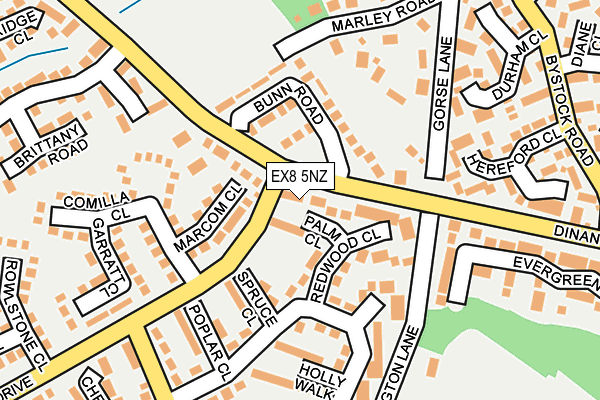 EX8 5NZ map - OS OpenMap – Local (Ordnance Survey)