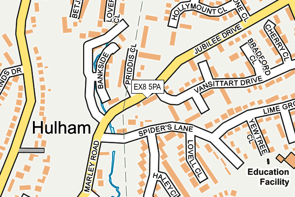 EX8 5PA map - OS OpenMap – Local (Ordnance Survey)