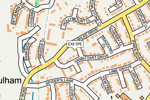 EX8 5PE map - OS OpenMap – Local (Ordnance Survey)