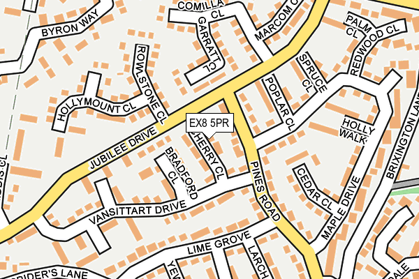 EX8 5PR map - OS OpenMap – Local (Ordnance Survey)