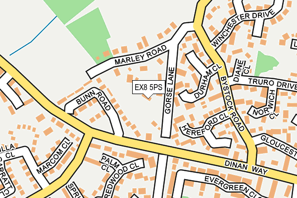 EX8 5PS map - OS OpenMap – Local (Ordnance Survey)