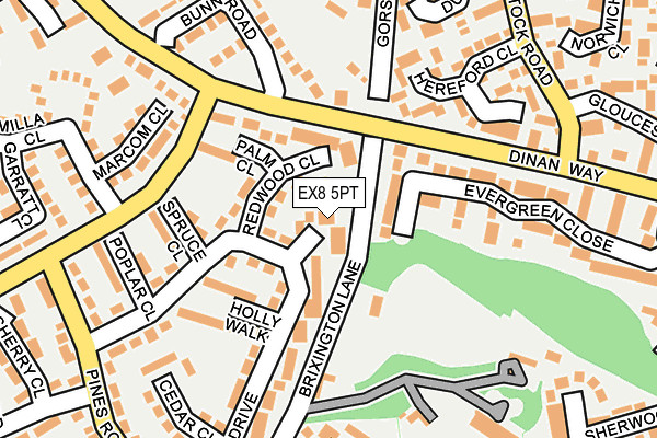 EX8 5PT map - OS OpenMap – Local (Ordnance Survey)