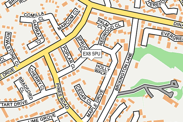 EX8 5PU map - OS OpenMap – Local (Ordnance Survey)