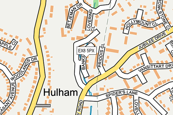 EX8 5PX map - OS OpenMap – Local (Ordnance Survey)