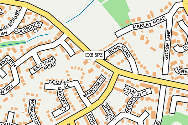 EX8 5PZ map - OS OpenMap – Local (Ordnance Survey)