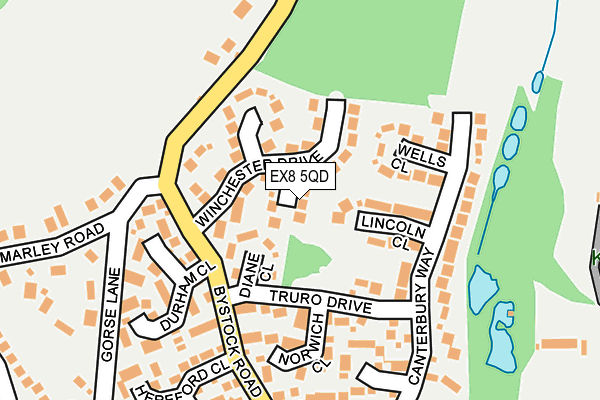 EX8 5QD map - OS OpenMap – Local (Ordnance Survey)