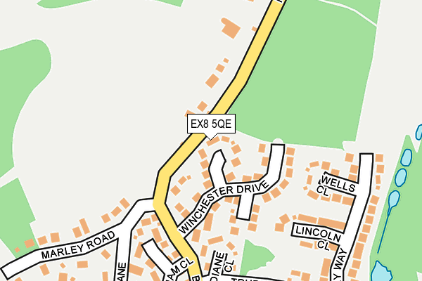 EX8 5QE map - OS OpenMap – Local (Ordnance Survey)