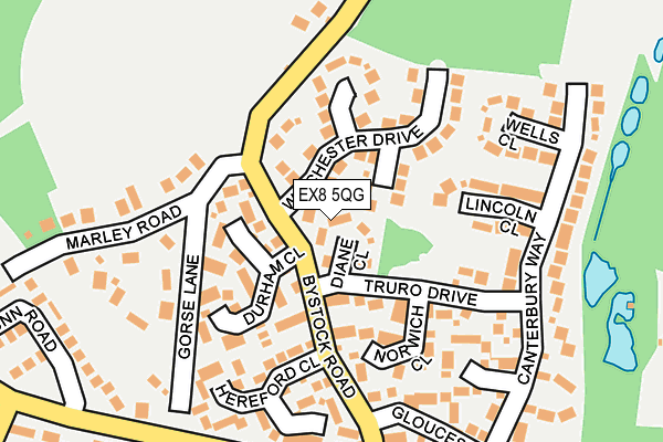 EX8 5QG map - OS OpenMap – Local (Ordnance Survey)