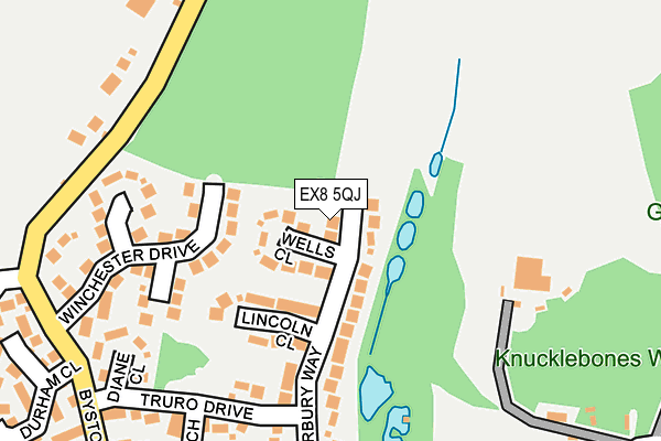 EX8 5QJ map - OS OpenMap – Local (Ordnance Survey)