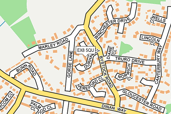 EX8 5QU map - OS OpenMap – Local (Ordnance Survey)