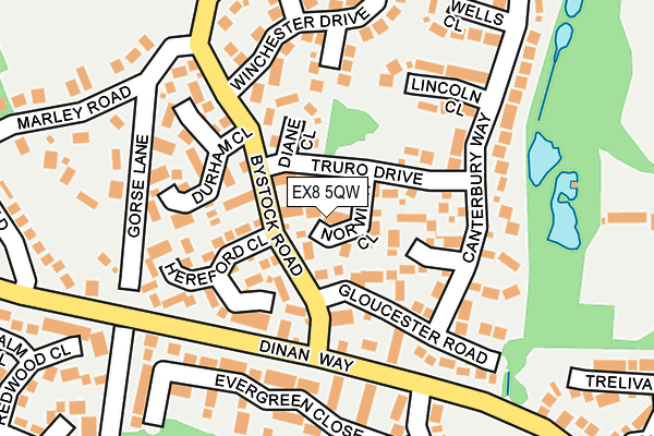 EX8 5QW map - OS OpenMap – Local (Ordnance Survey)