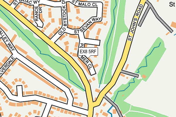 EX8 5RF map - OS OpenMap – Local (Ordnance Survey)