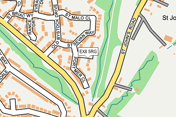 EX8 5RG map - OS OpenMap – Local (Ordnance Survey)