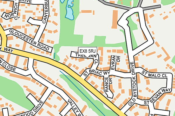 EX8 5RJ map - OS OpenMap – Local (Ordnance Survey)