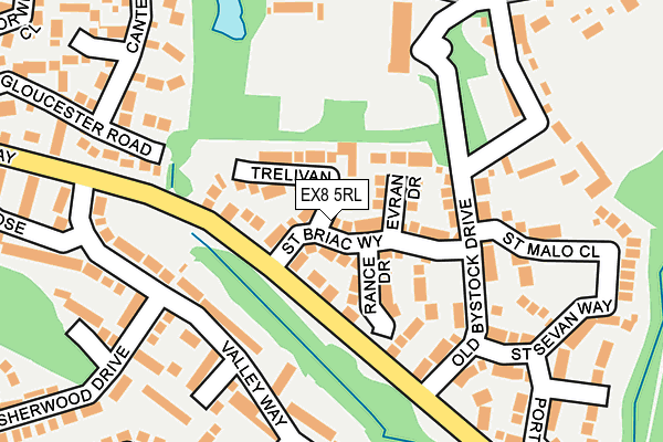 EX8 5RL map - OS OpenMap – Local (Ordnance Survey)