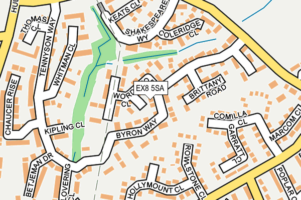 EX8 5SA map - OS OpenMap – Local (Ordnance Survey)