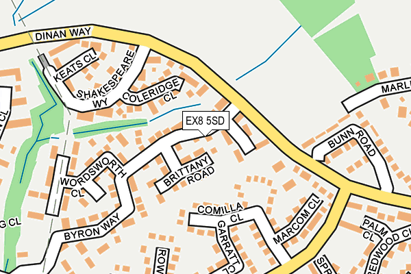 EX8 5SD map - OS OpenMap – Local (Ordnance Survey)