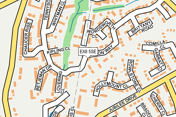 EX8 5SE map - OS OpenMap – Local (Ordnance Survey)