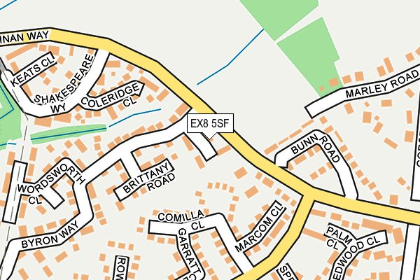 EX8 5SF map - OS OpenMap – Local (Ordnance Survey)