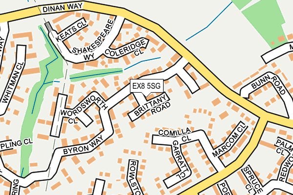 EX8 5SG map - OS OpenMap – Local (Ordnance Survey)