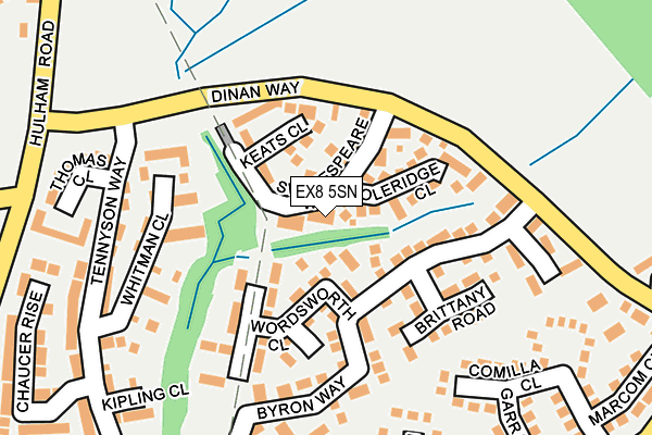 EX8 5SN map - OS OpenMap – Local (Ordnance Survey)
