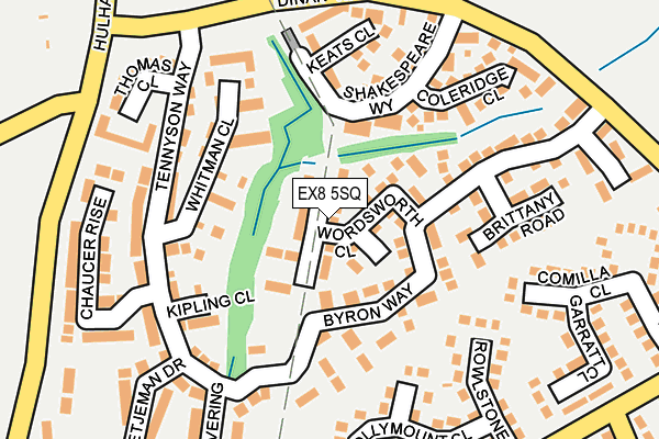 EX8 5SQ map - OS OpenMap – Local (Ordnance Survey)