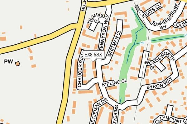 EX8 5SX map - OS OpenMap – Local (Ordnance Survey)