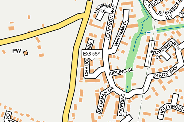 EX8 5SY map - OS OpenMap – Local (Ordnance Survey)