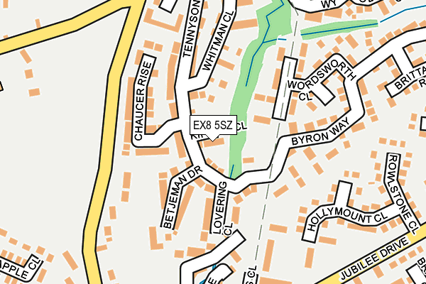 EX8 5SZ map - OS OpenMap – Local (Ordnance Survey)