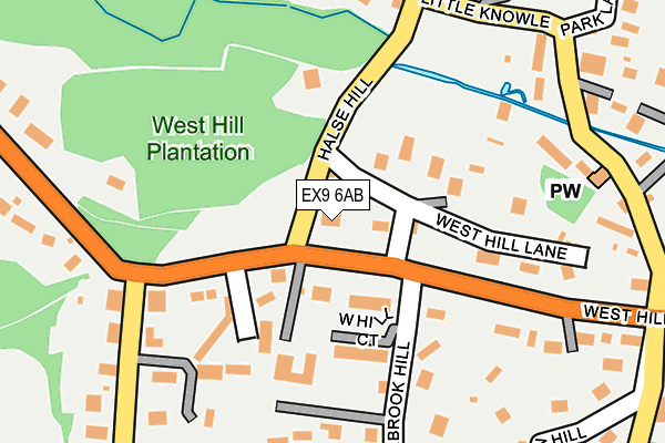 EX9 6AB map - OS OpenMap – Local (Ordnance Survey)