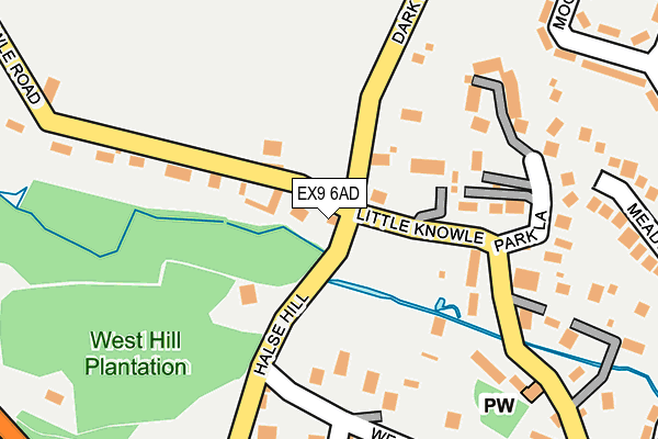 EX9 6AD map - OS OpenMap – Local (Ordnance Survey)