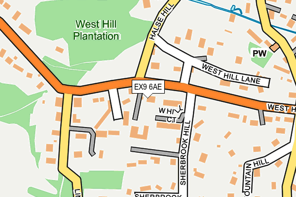 EX9 6AE map - OS OpenMap – Local (Ordnance Survey)