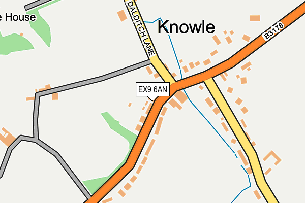 EX9 6AN map - OS OpenMap – Local (Ordnance Survey)